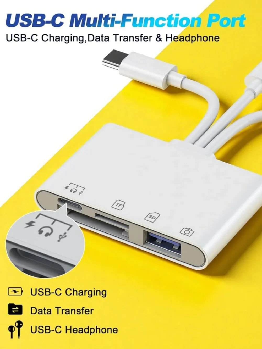 4-in-1 USB Flash Drive Adapter for iPhone & iPad - OTG, SD/Micro SD Slots